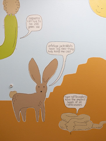 Pediatric Mural Detail – Cartoon Rabbit